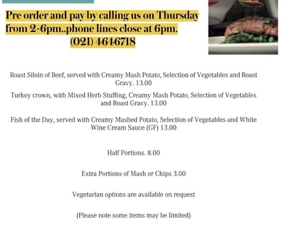 Garryvoe At Home Menu